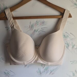 Lane Bryant Cacique Cream Bra Lightly Lined Balconette 38DDD